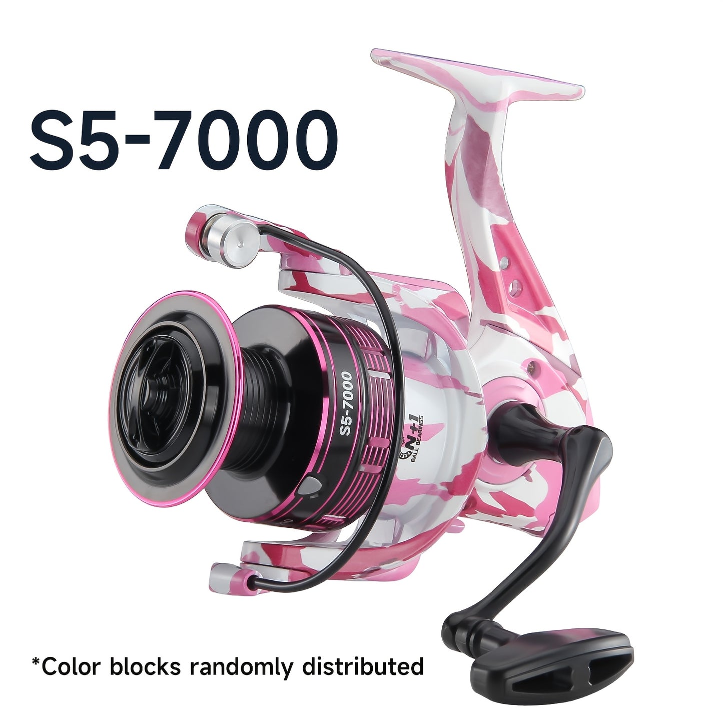 S5 Spinning Reel | Pink Aluminum Alloy, Ambidextrous - CAMO