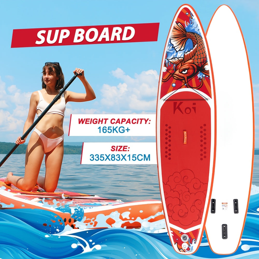 Koi Inflatable Paddleboard | 165kg+ Load Capacity with Full Accessories