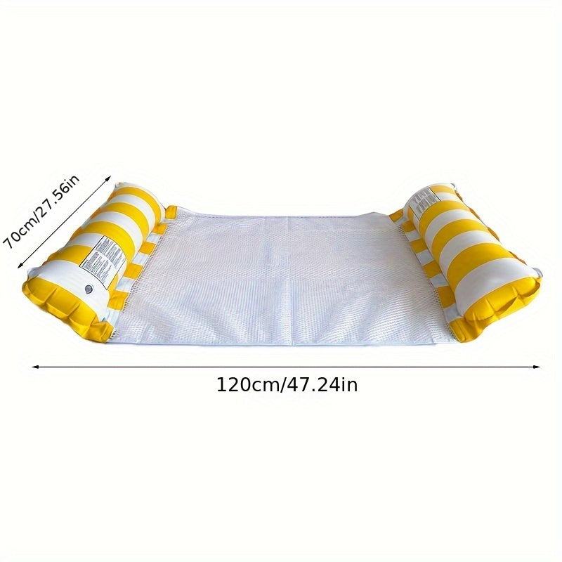 PVC Inflatable Floating Hammock, Double-Sided Pool Floatie