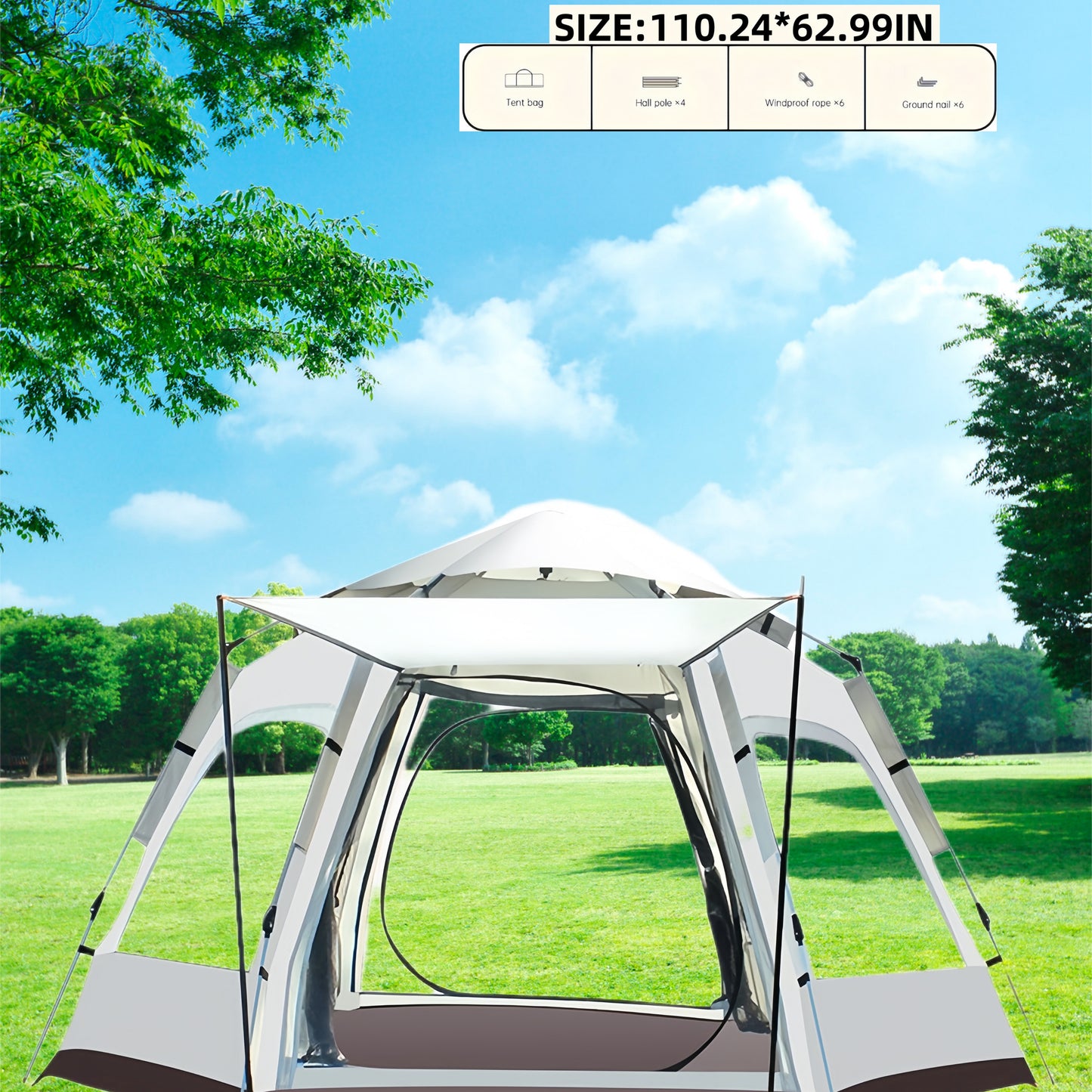 Hexagonal Spherical Quick Open Tent