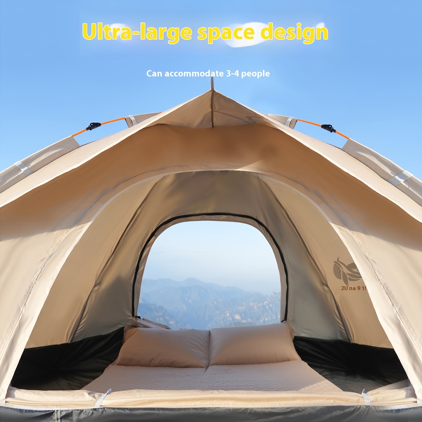 2 Person Automatic Tent | Windproof Lightweight