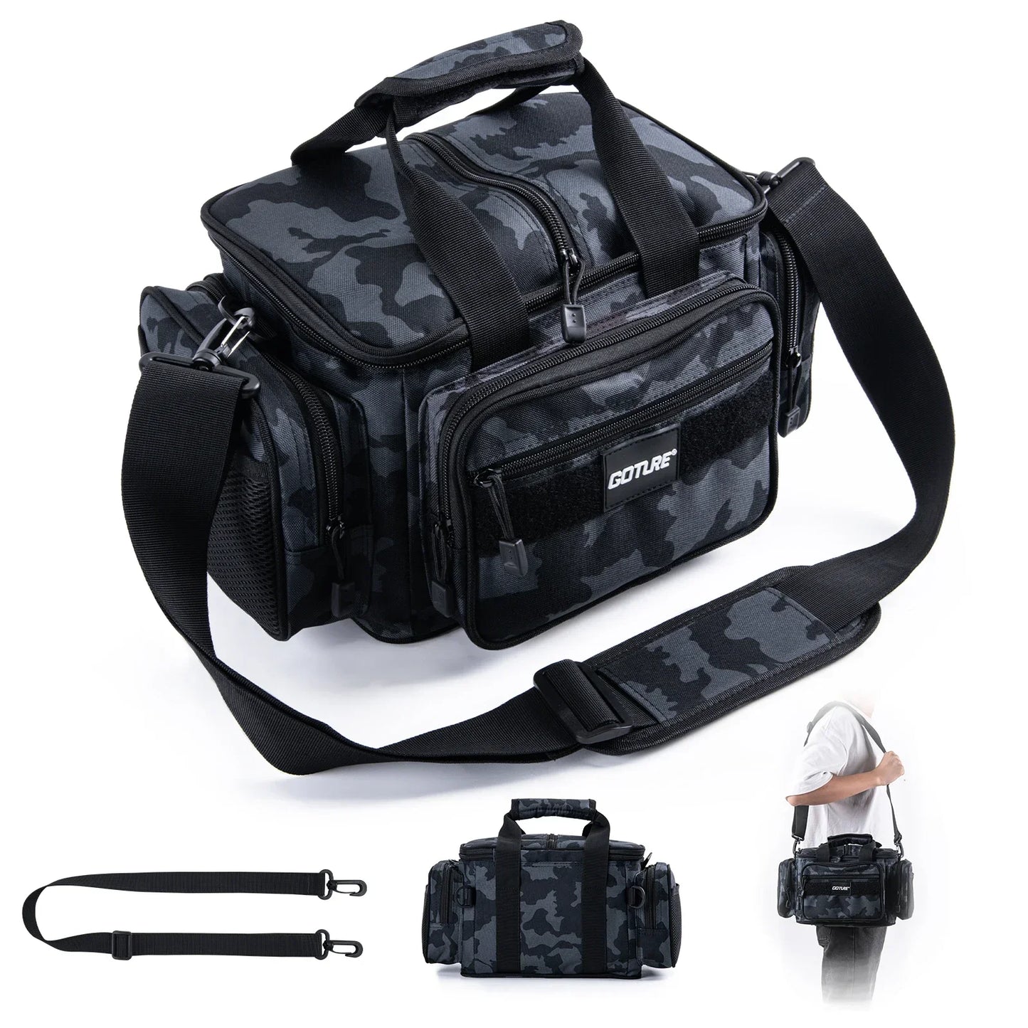 Fishing Bags Waterproof 600D Oxford Fabric High Capacity Storage Durable Quality Fishing Gear Bags for Men Outdoors Bag