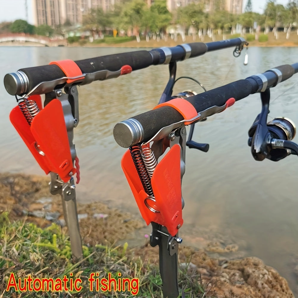 Stainless Steel Adjustable Fishing Rod Holder - Automatic Spring Action!!