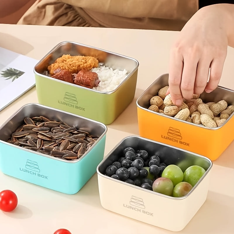 304 Stainless Steel Storage Containers with Clip-On Lids