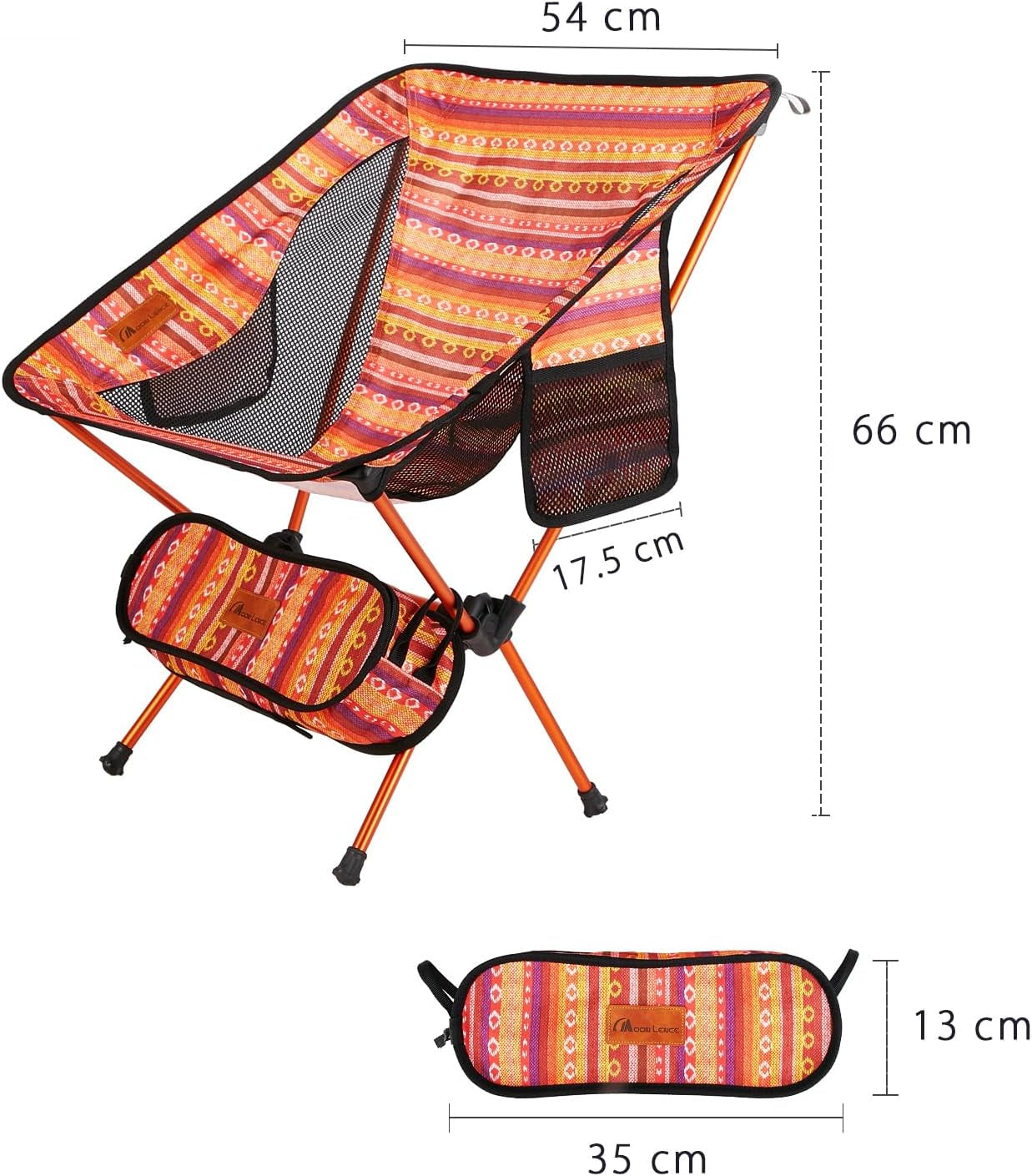Outdoor Chair, Camping Chair, Compact, Foldable, Ultra Lightweight, Storage Bag, Hiking, Load Capacity 330.7 Lbs (150 Kg)