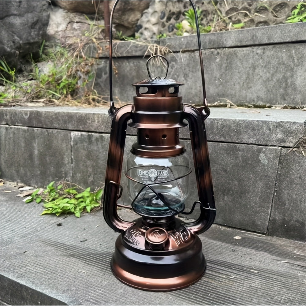 2 X Retro Outdoor Fuel Lamps - Matte Metal Finish - Add nostalgia to your Camping trip