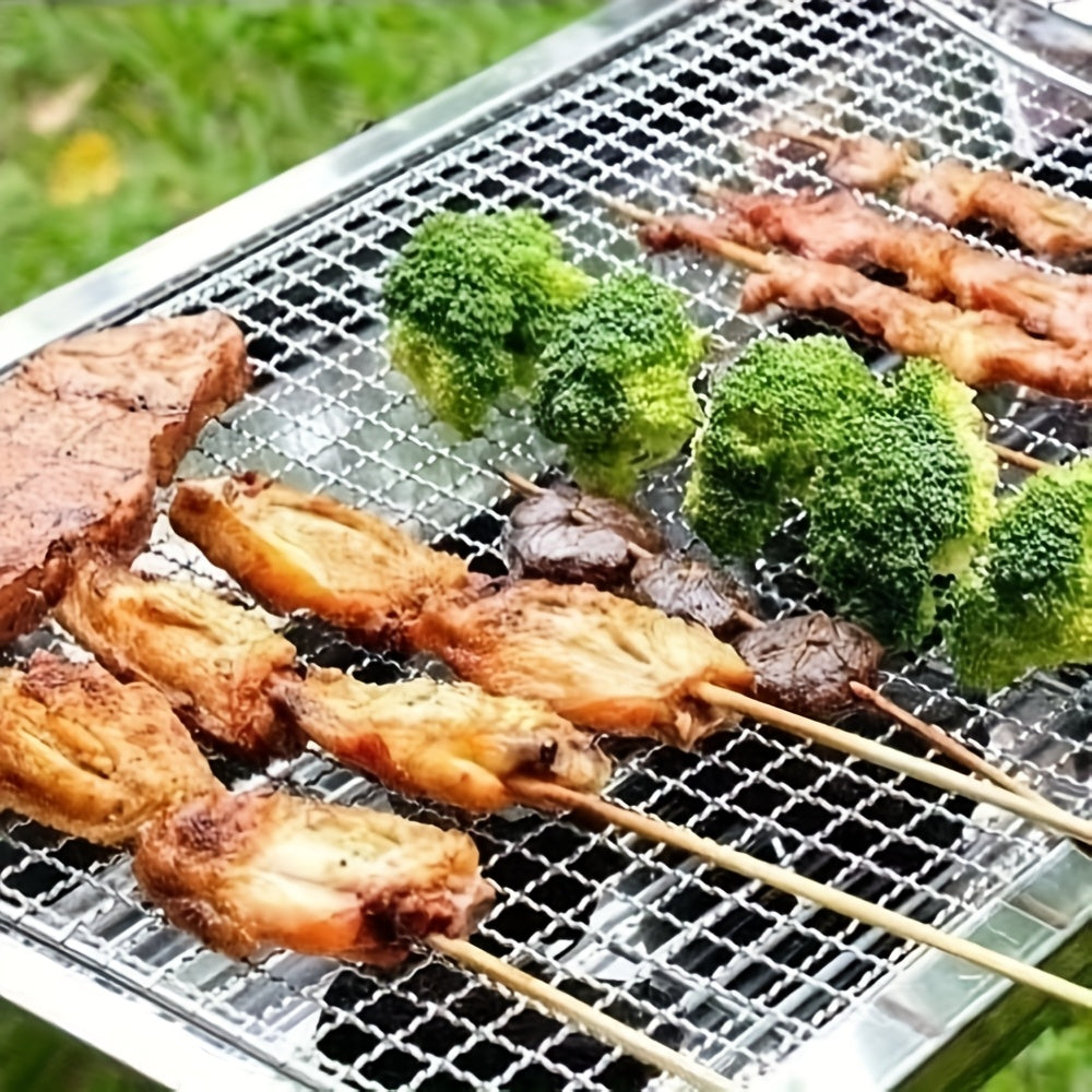 18 Pack Stainless Steel BBQ Skewers for Outdoor Grilling, Camping & Picnics