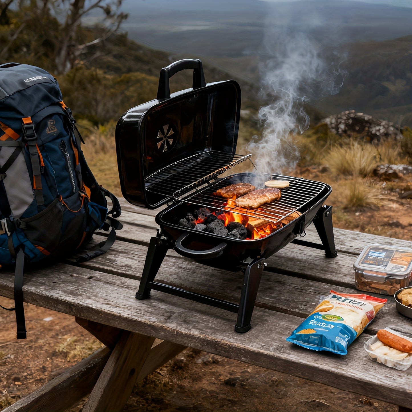 Compact Portable Charcoal BBQ Grill