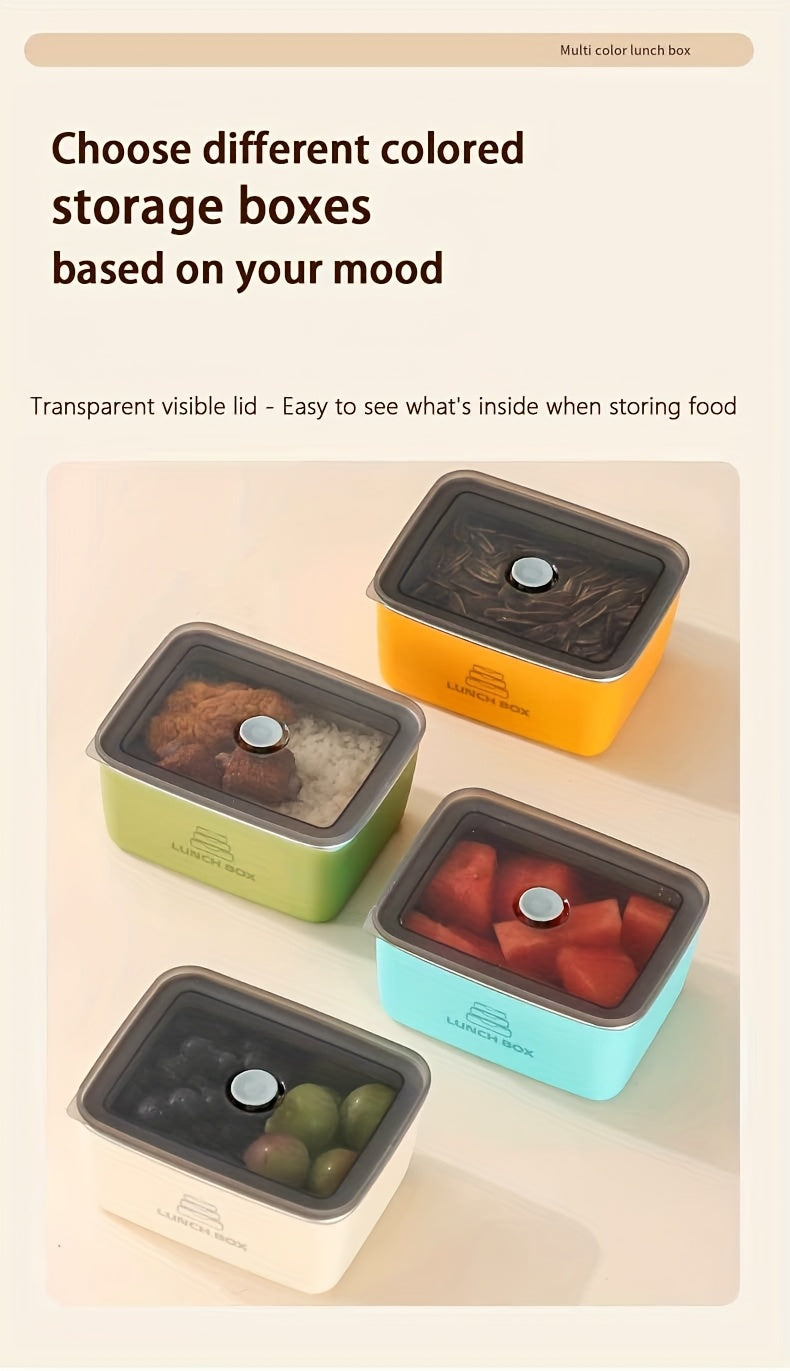 304 Stainless Steel Storage Containers with Clip-On Lids