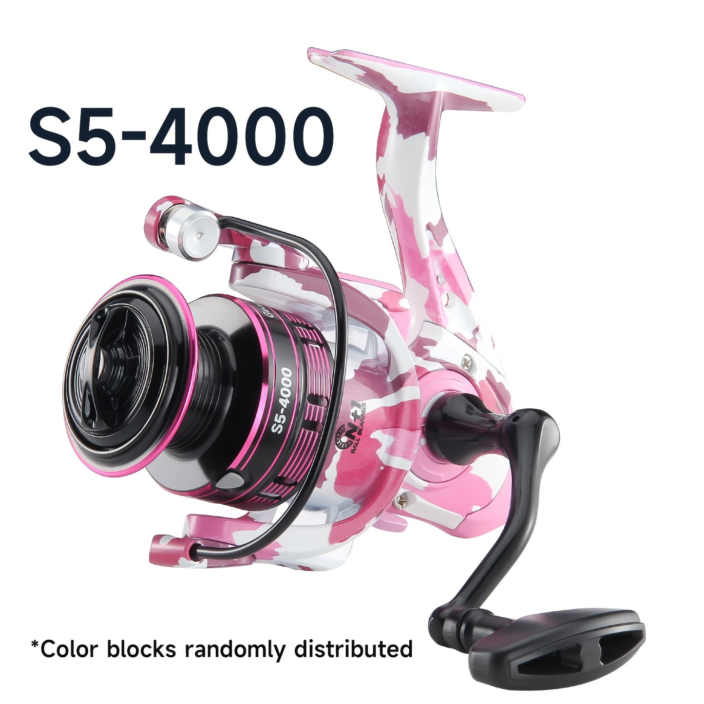 S5 Spinning Reel | Pink Aluminum Alloy, Ambidextrous - CAMO