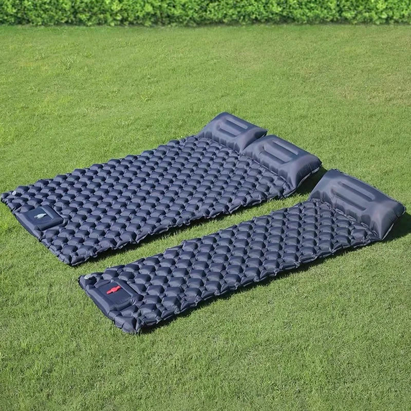 Outdoor Camping Double Inflatable Mattress Extra Wide Sleeping Pad Ultralight Folding Bed Sleeping Mat Car Travel Mat