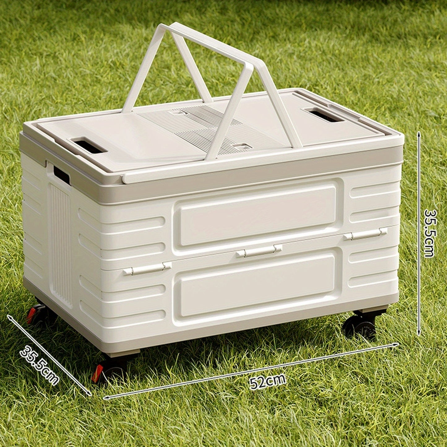60L Heavy-Duty Collapsible Storage Box with 4-Wheel Mobility & Flip-Top Lid