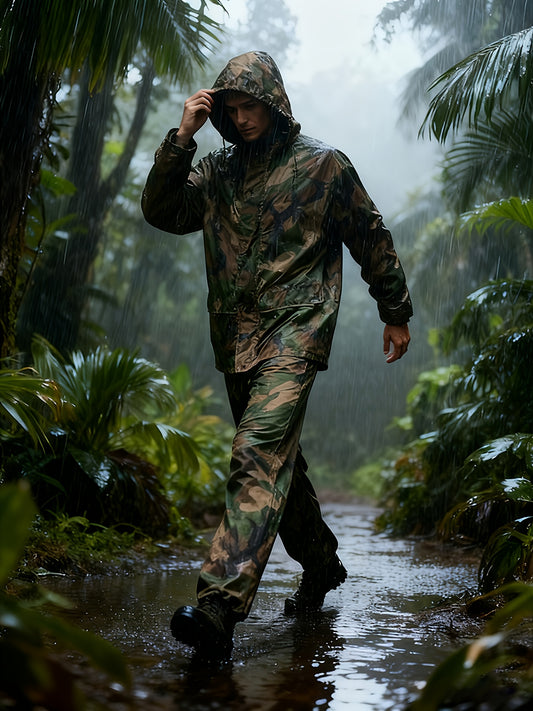 Top and Pants Raincoat Set ! windproof - Lightweight and Breathable + unisex