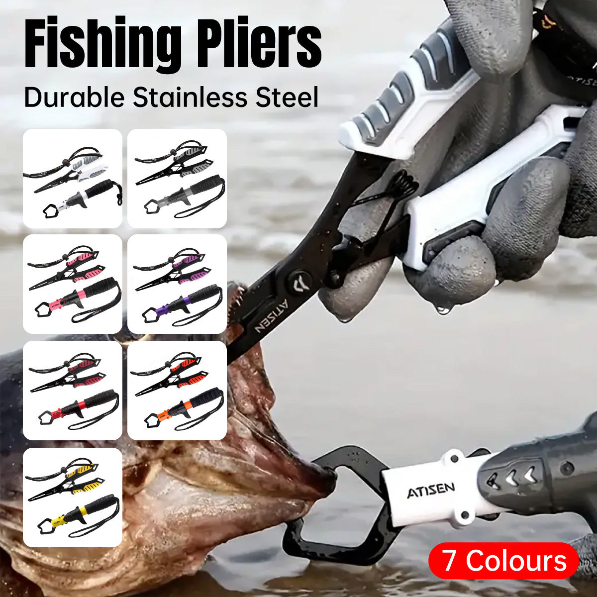 2pcs Durable Stainless Steel Fishing Pliers - Essential Tool for Easy Fish Control and Outdoor Fishing