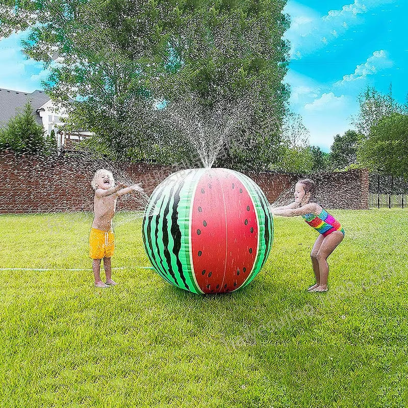 60Cm PVC Inflatable Watermelon Ball Water Spray Outdoor Garden Toys Summer Party Beach Themed Kids Birthday Party Decor Supplies