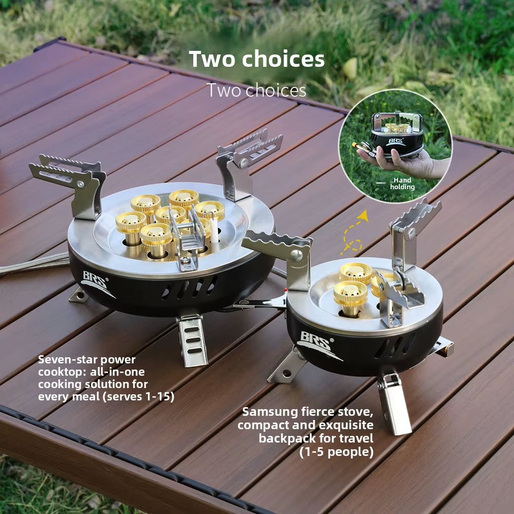 BRS-203/207 3 Buners and 7 Buners High Power Outdoor Camping Hiking Portable Picnic Gas Stove Buner