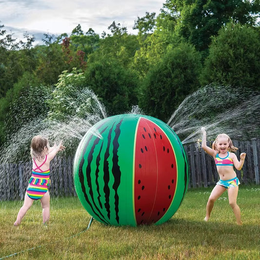 60Cm PVC Inflatable Watermelon Ball Water Spray Outdoor Garden Toys Summer Party Beach Themed Kids Birthday Party Decor Supplies