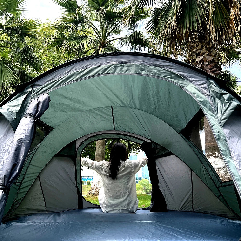 A Pop-Up Tent, Camping Waterproof Tent, Garden Tent, 5-8 Person Tent, Outdoor Tent, Suitable for Camping and Hiking Trips