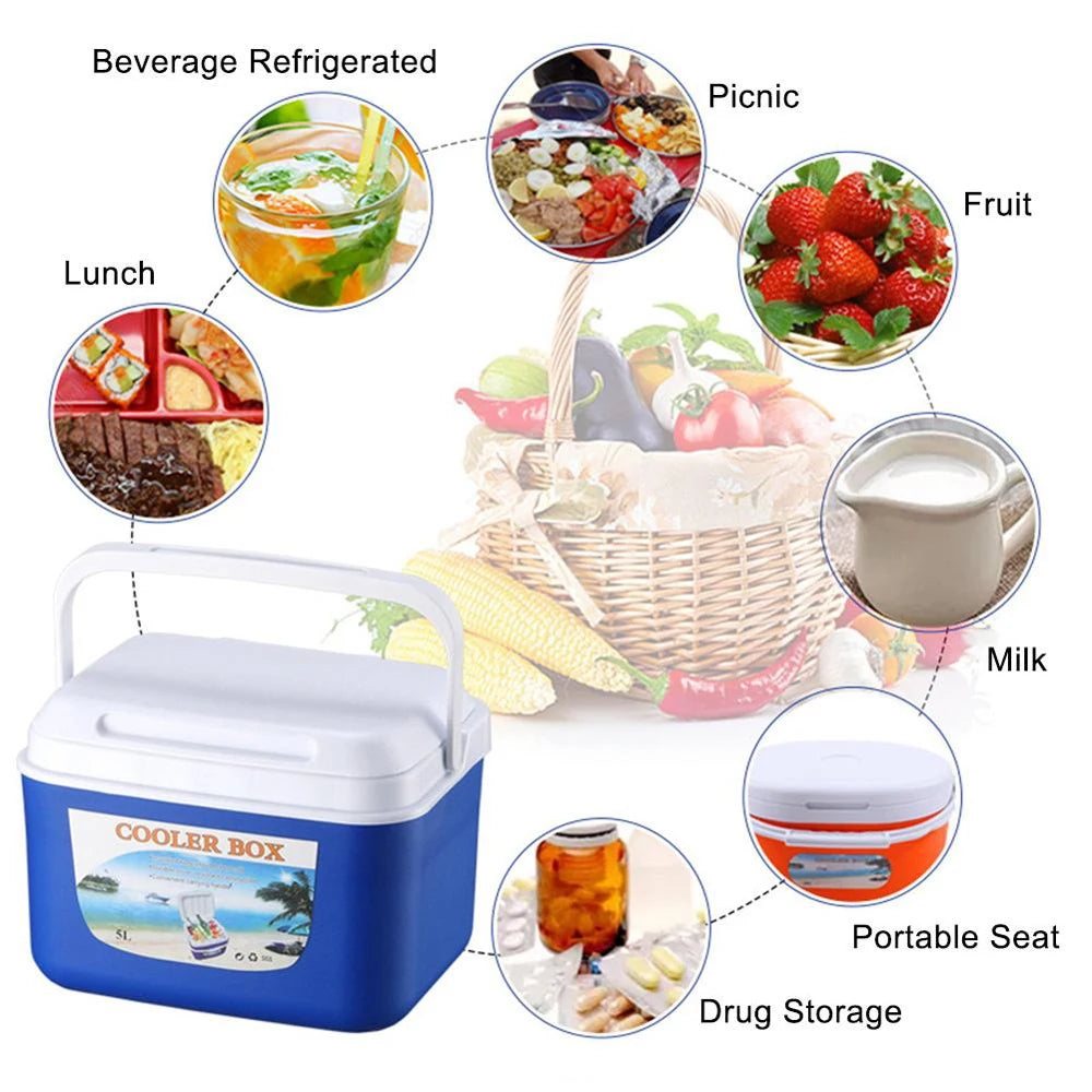 5L-13L Outdoor Retro Portable Cold Box Fishing Cooler