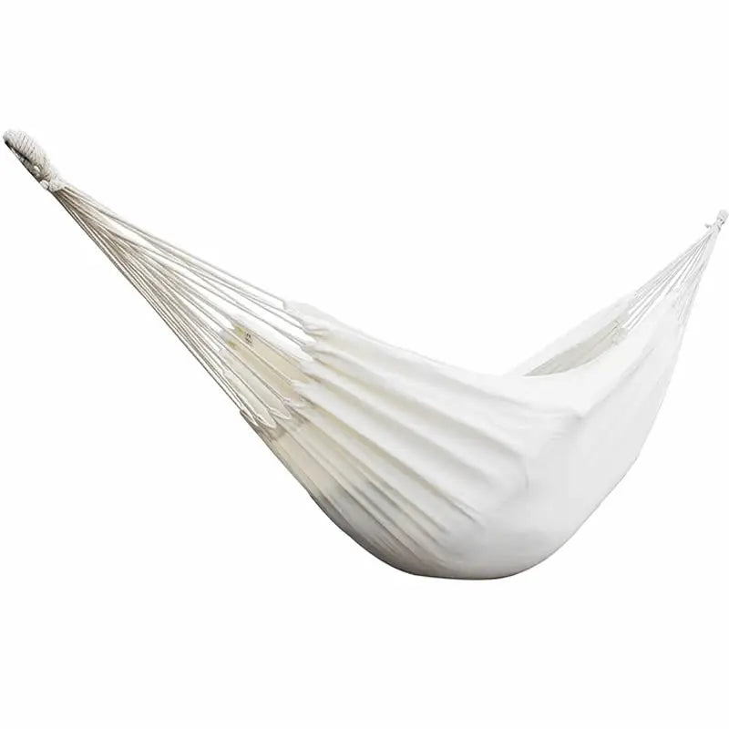 White Organic Cotton Hammock. Double Two Person Hammock