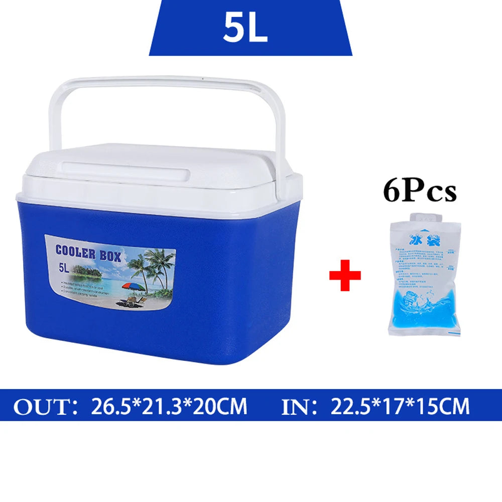 5L-13L Outdoor Retro Portable Cold Box Fishing Cooler