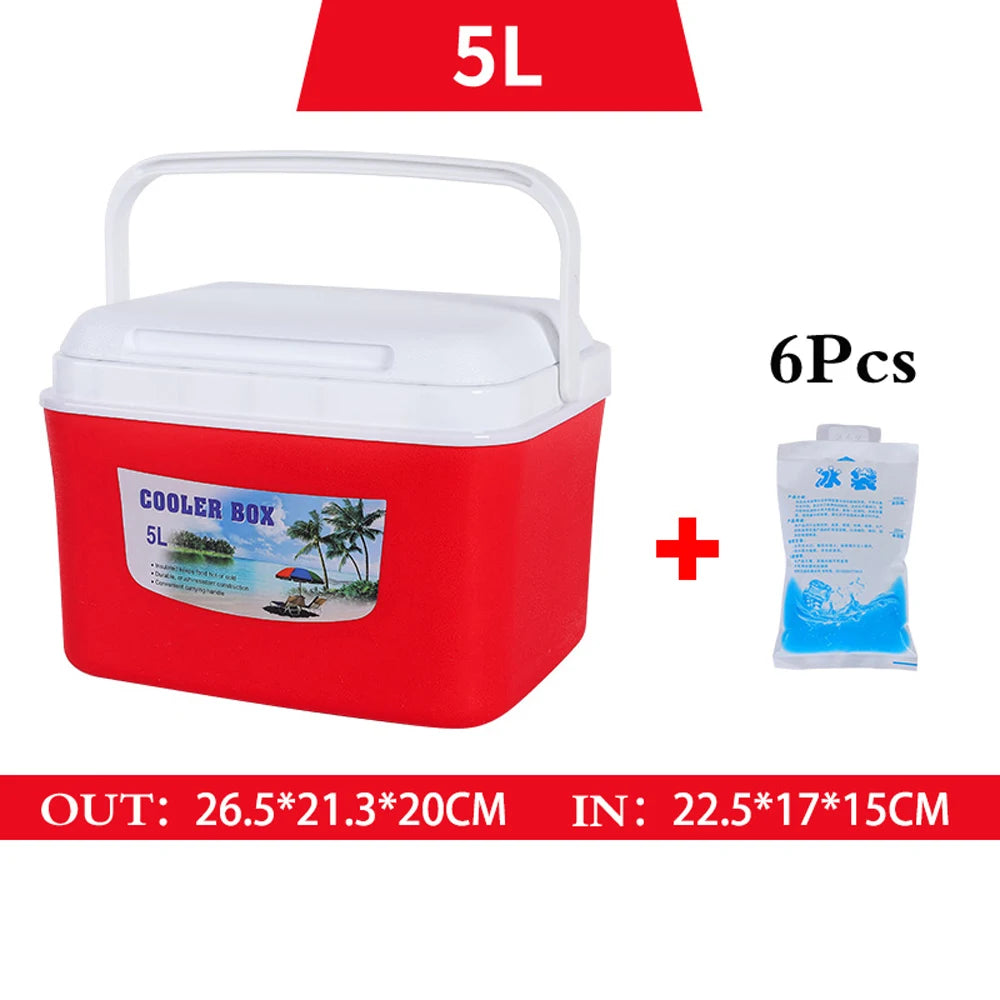 5L-13L Outdoor Retro Portable Cold Box Fishing Cooler