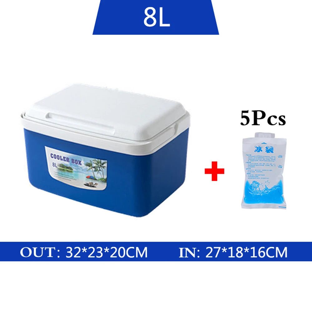 5L-13L Outdoor Retro Portable Cold Box Fishing Cooler