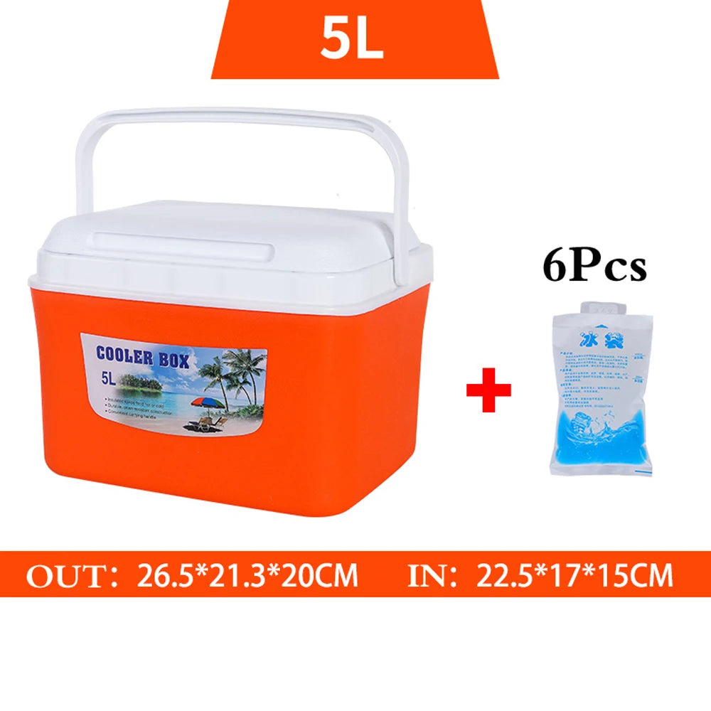5L-13L Outdoor Retro Portable Cold Box Fishing Cooler