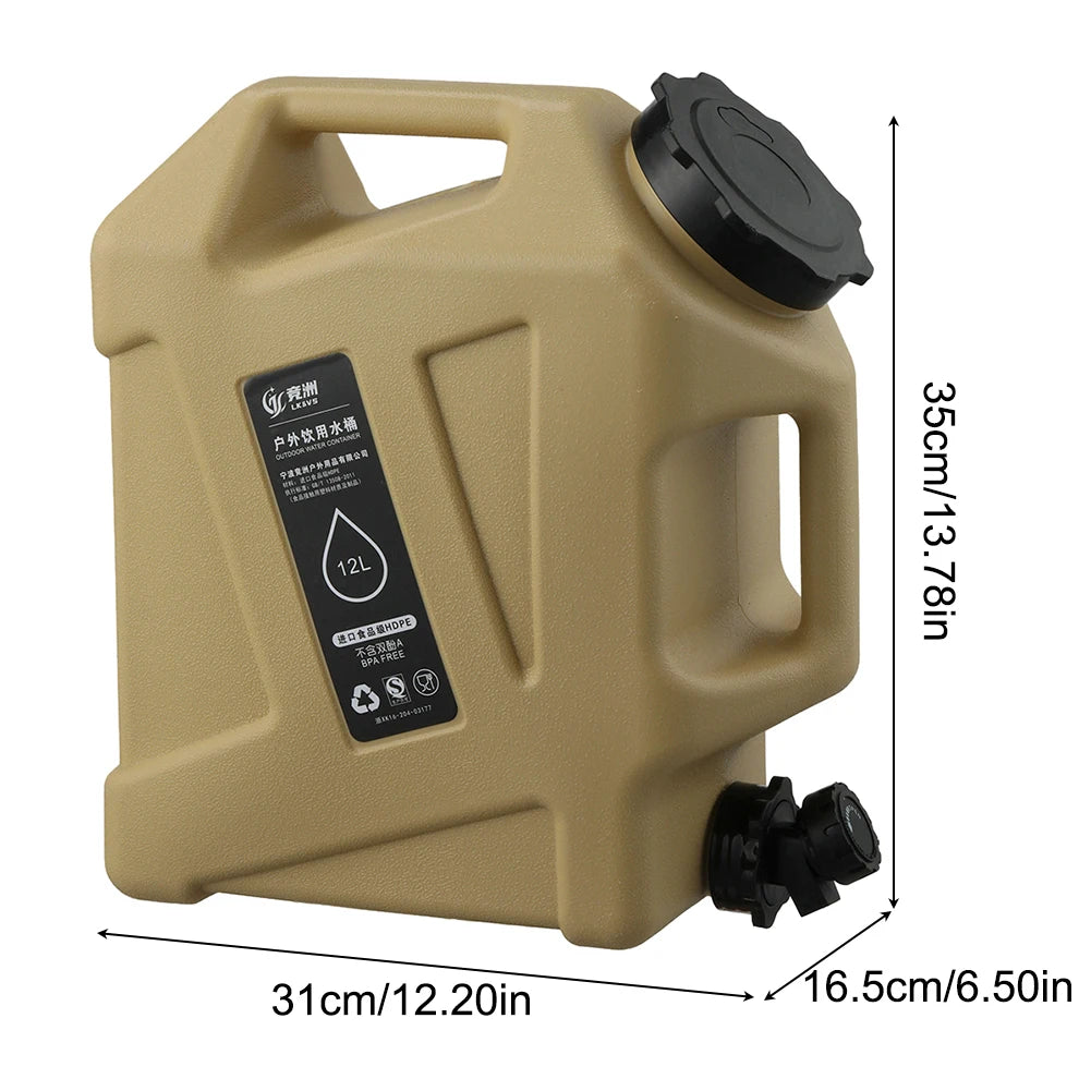 12L Outdoor Water jerry Container with Faucet