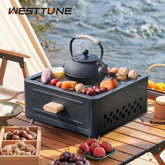 Outdoor Charcoal Barbecue Grill, Non-stick Barbecue Rack