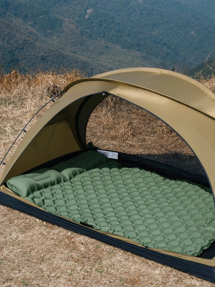 Outdoor Camping Double Inflatable Mattress Extra Wide Sleeping Pad Ultralight