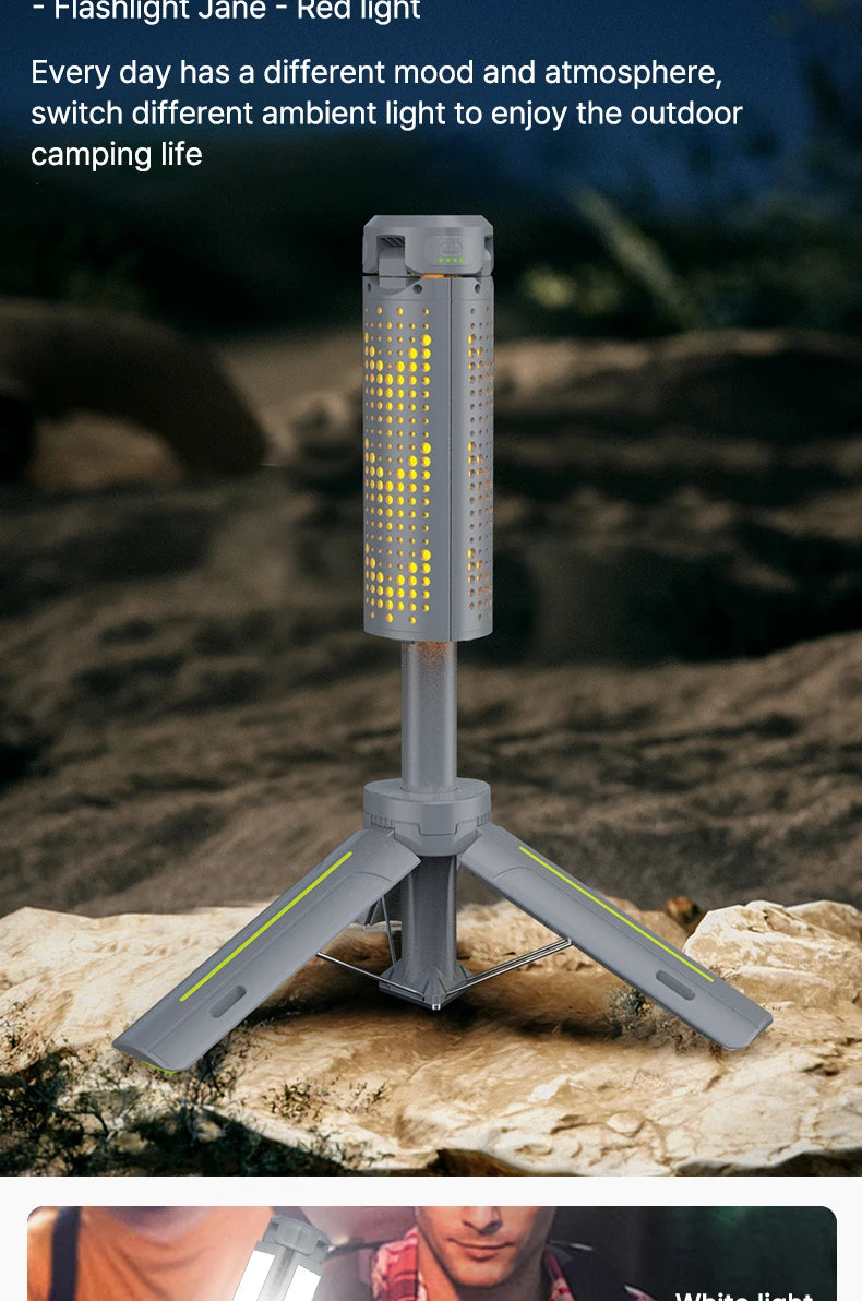 Rechargeable Outdoor Portable Hiking Camping Fishing Flashlight - Telescopic