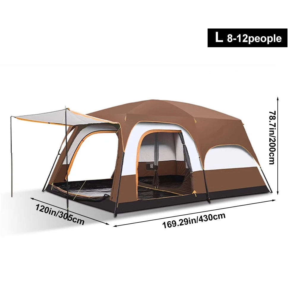 Sonuto Tent, outdoor camping two-bedroom portable thickened field awning