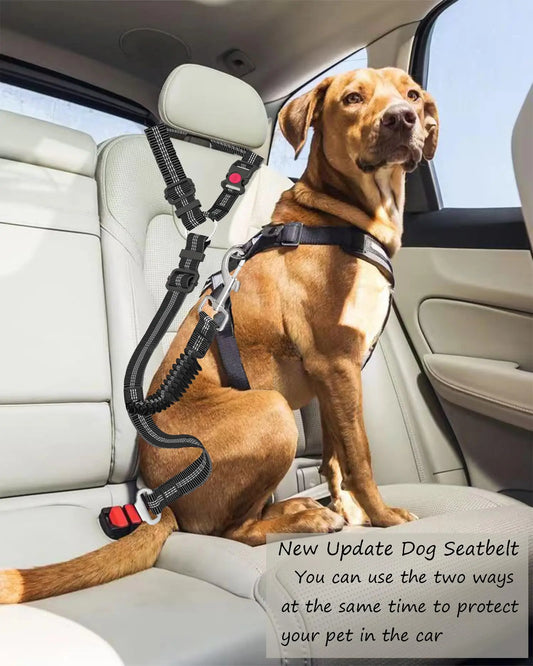Adjustable Heavy Duty Dog Car Seat Belt - Nylon