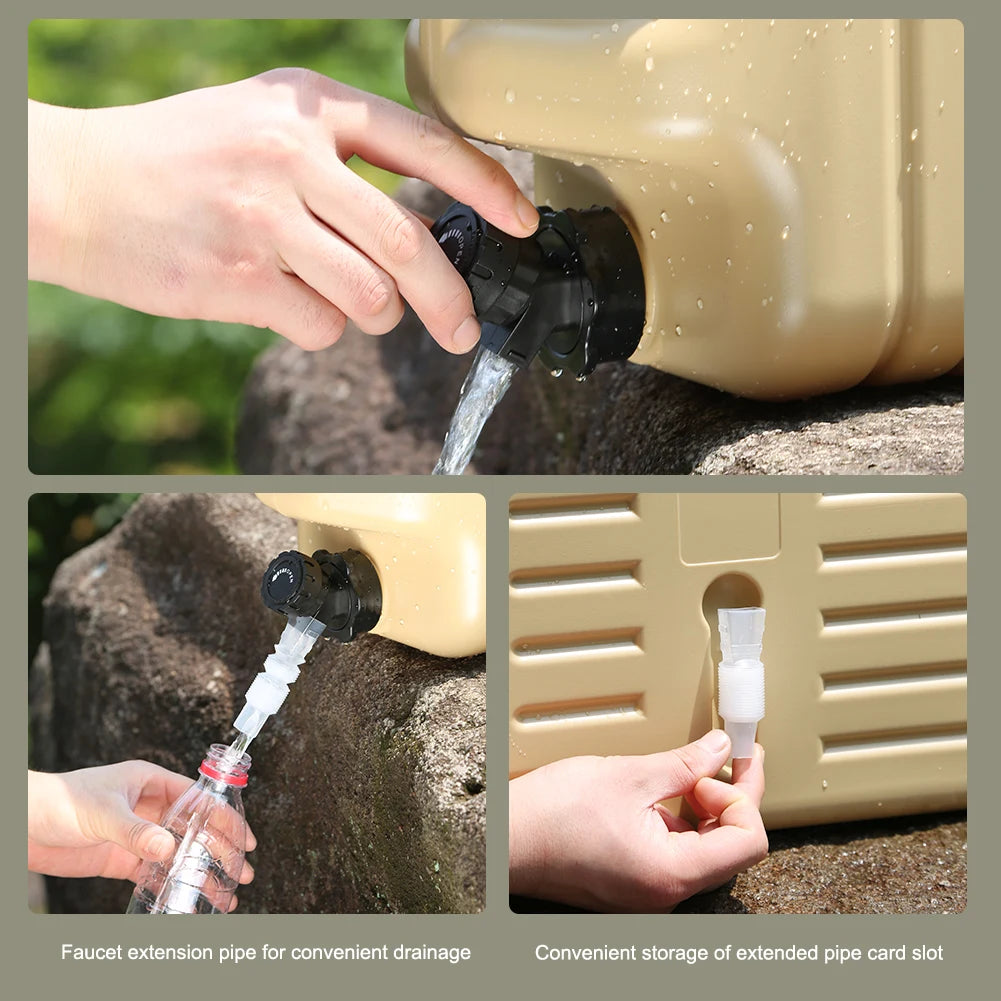 11/12/18.5/25L Water Jug Camping Large Capacity With Detachable Faucet