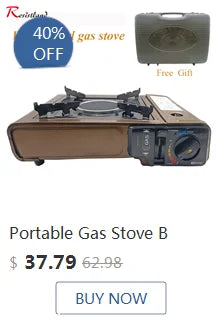 Camping Multi Gas Grill. Portable BBQ, Stove, Grill. Outdoor Stainless Steel