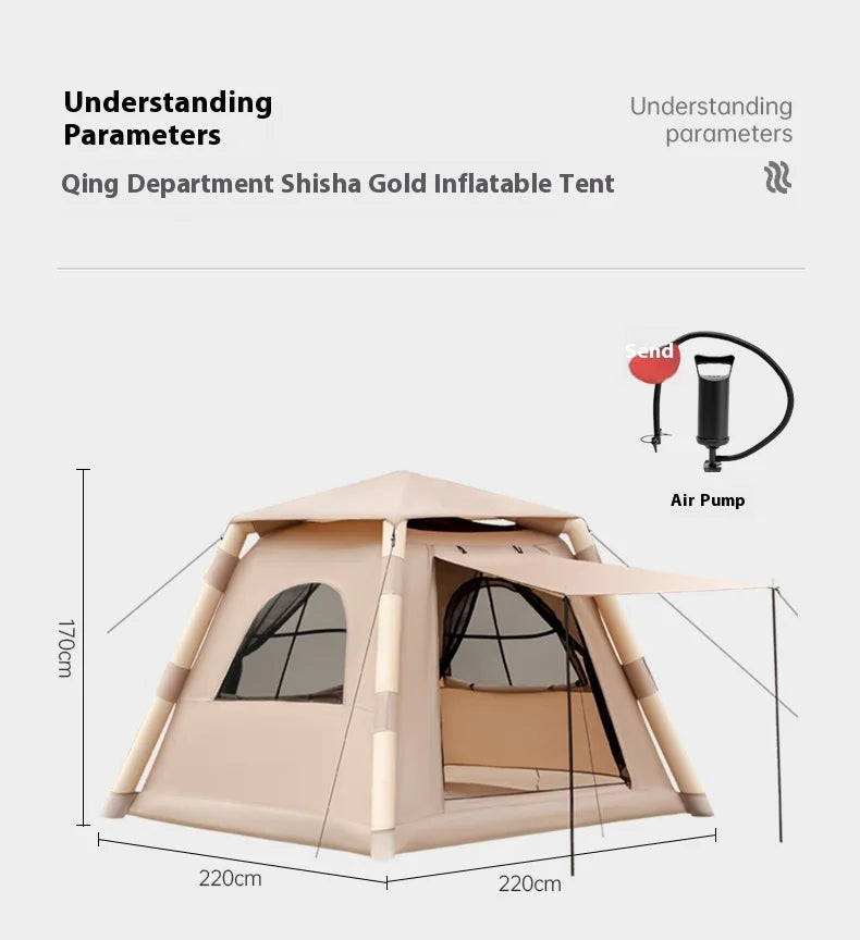 Large Camping Air Tent, inflatable One-touch Outdoor Tent