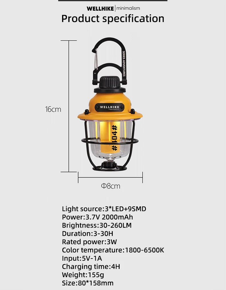 WELLHIKE Outdoor Lighting Camping Lights - Long Life