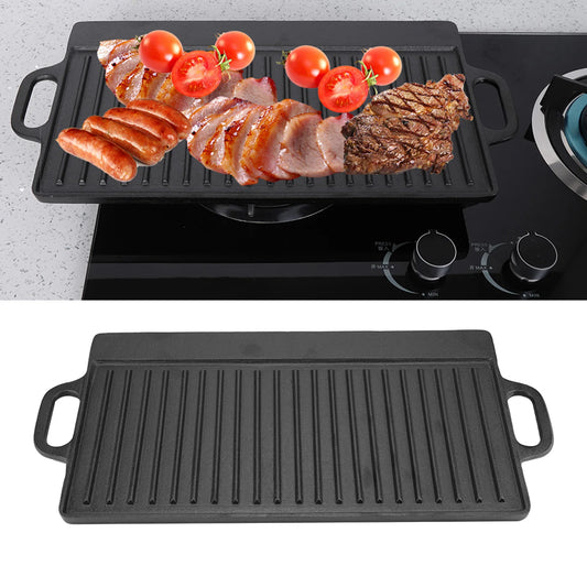 Non-Stick Cast Iron Grill. Ridged and Flat Double Sided. This is your new besty!!