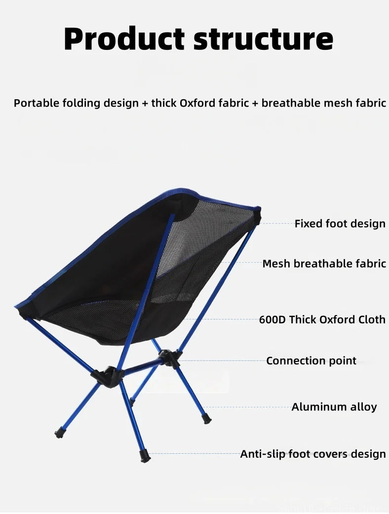 Outdoor moon chair, super portable folding camping