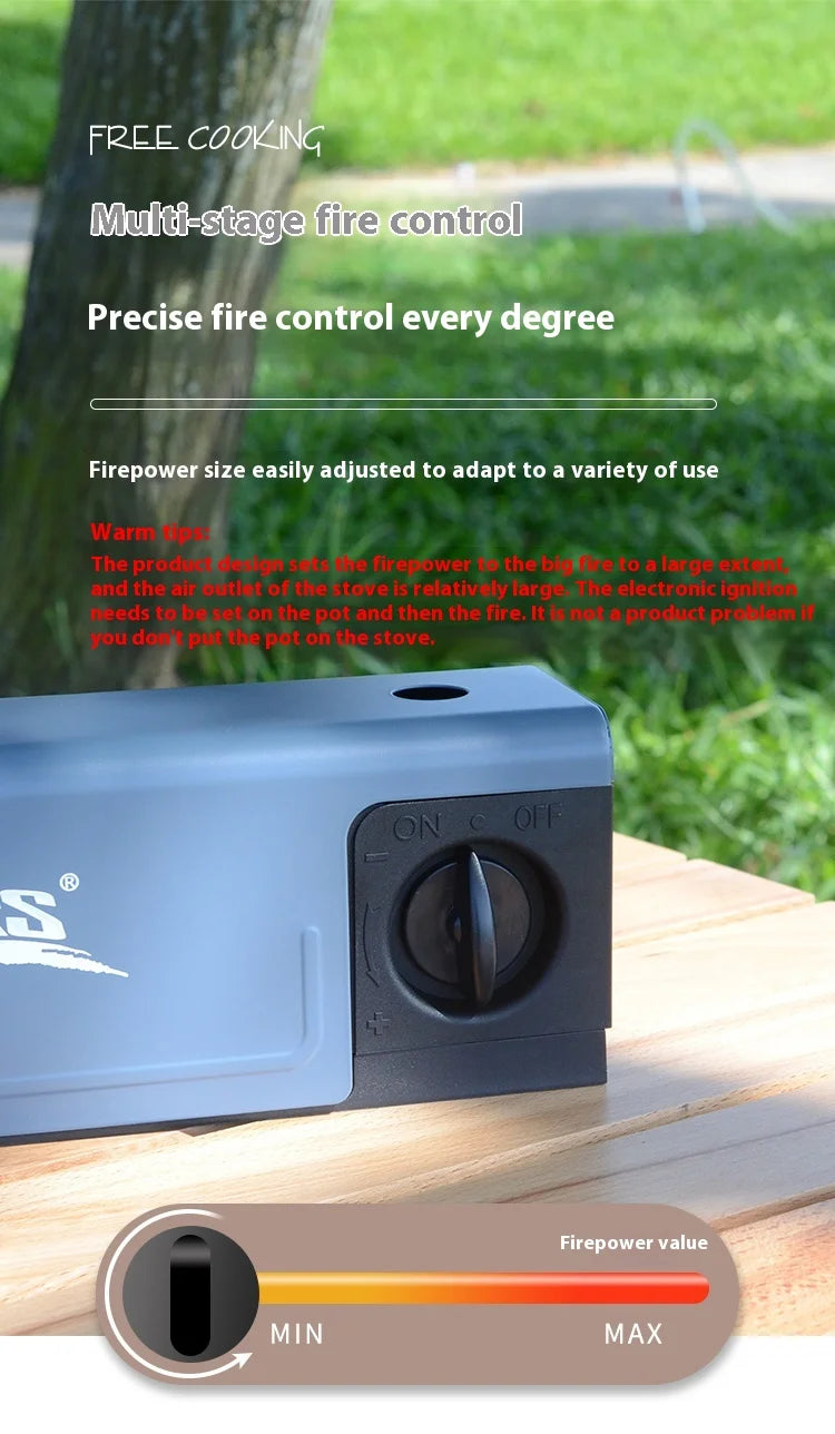 Cassette Stove 2670W, Portable Folding Gas Outdoor Picnic Cooker