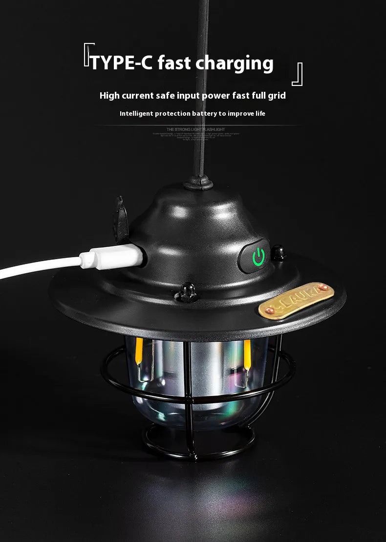 Portable Lantern Outdoor, Home, Camping Retro Camping Light