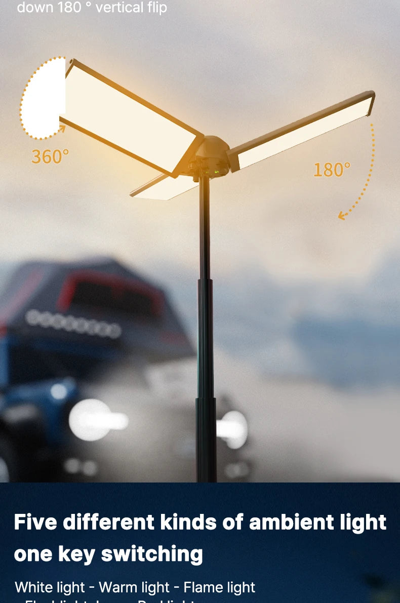 Rechargeable Outdoor Portable Hiking Camping Fishing Flashlight - Telescopic