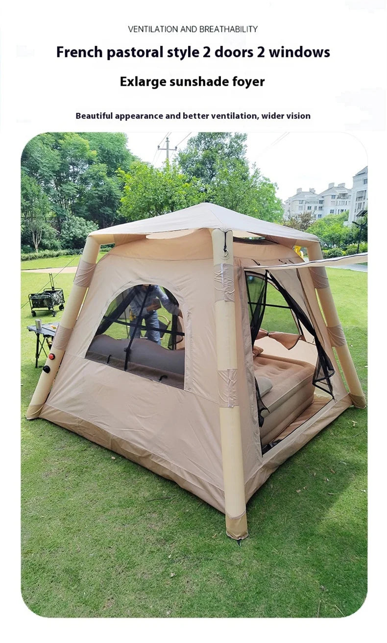 Large Camping Air Tent, inflatable One-touch Outdoor Tent