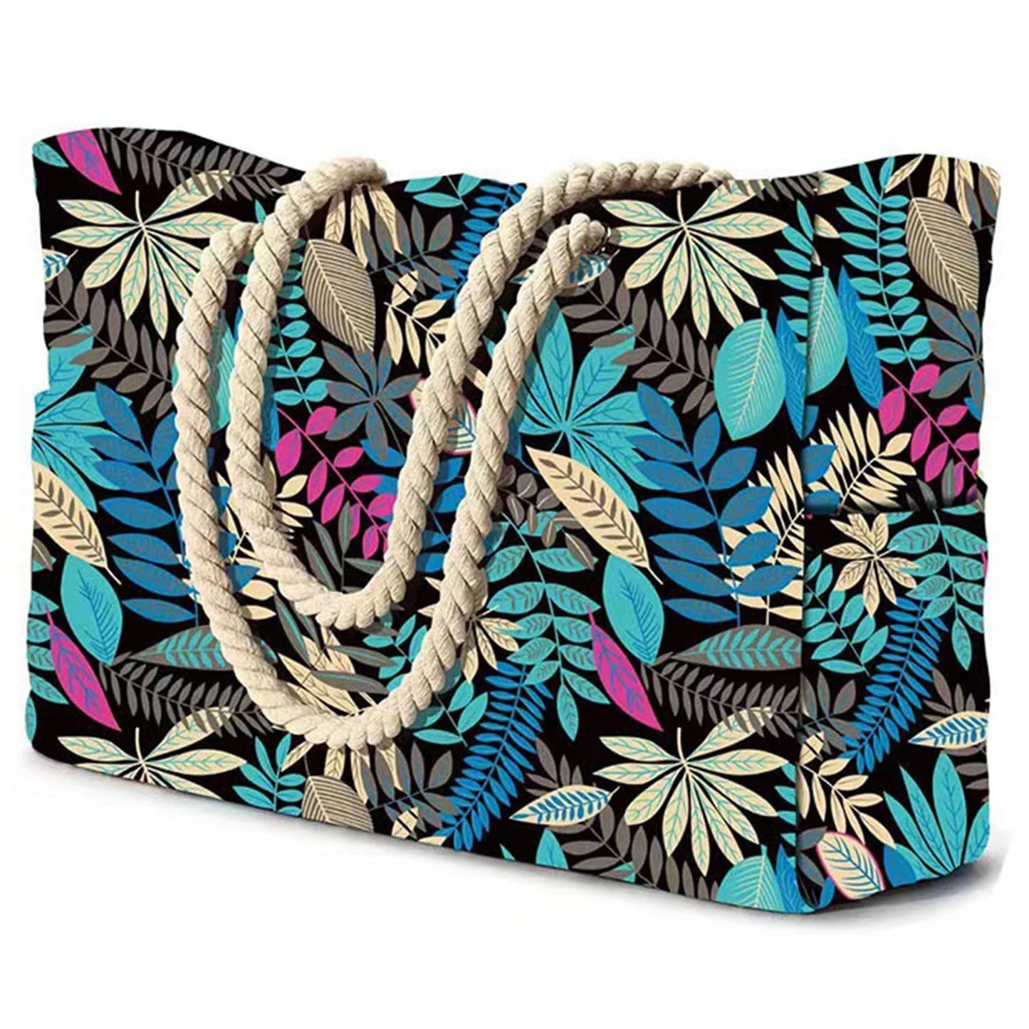 Striped zipper outer bag, waterproof and sand resistant canvas