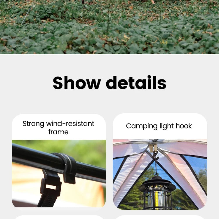 Sonuto Tent, outdoor camping two-bedroom portable thickened field awning