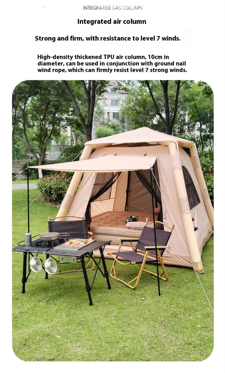 Large Camping Air Tent, inflatable One-touch Outdoor Tent