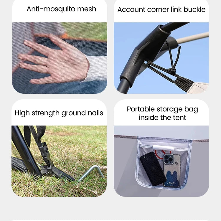 Sonuto Tent, outdoor camping two-bedroom portable thickened field awning