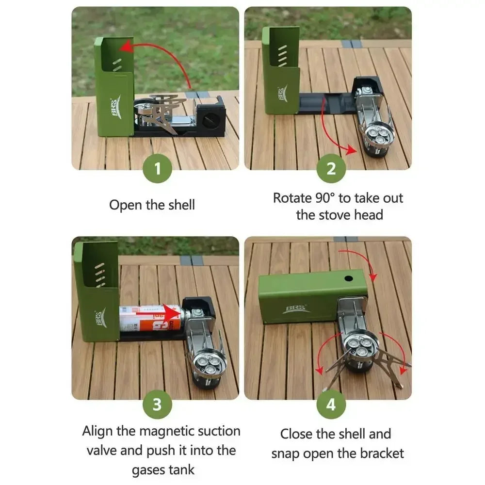 3800W Folding Cassette Stove - SUPER Portable - Gas Stove Stainless Steel