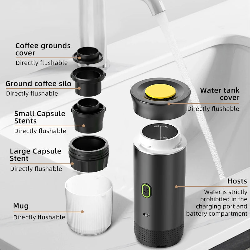 Wireless Electric Portable Espresso Coffee Machine. Car, Van or tent!!!